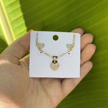 Load image into Gallery viewer, Strong Love Rhinestone Heart Jewelry Set
