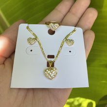 Load image into Gallery viewer, Strong Love Rhinestone Heart Jewelry Set