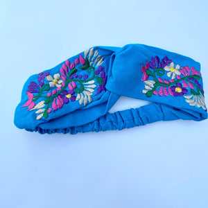 Elena Embroidered Top Knot Headband