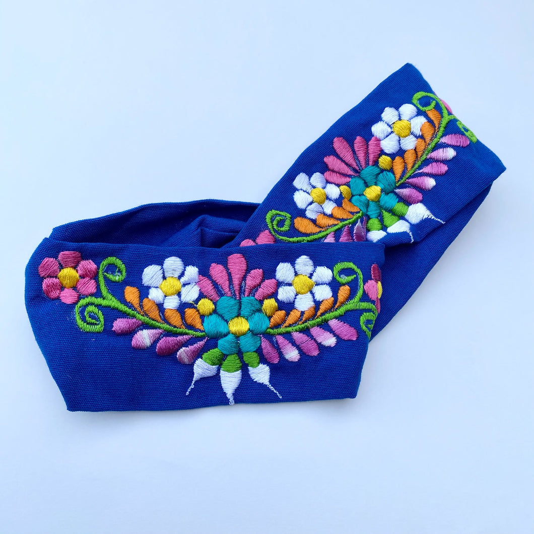 Elena Embroidered Top Knot Headband