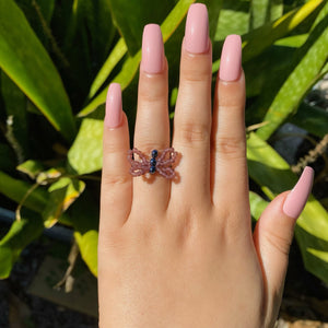 Butterfly Stretch Bead Rings