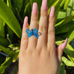 Butterfly Stretch Bead Rings