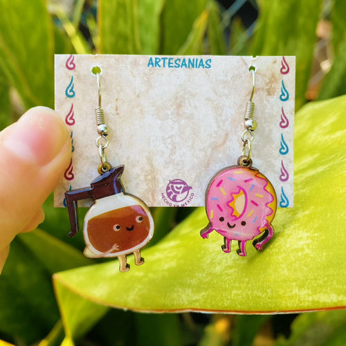 Coffee and Donut Earrings