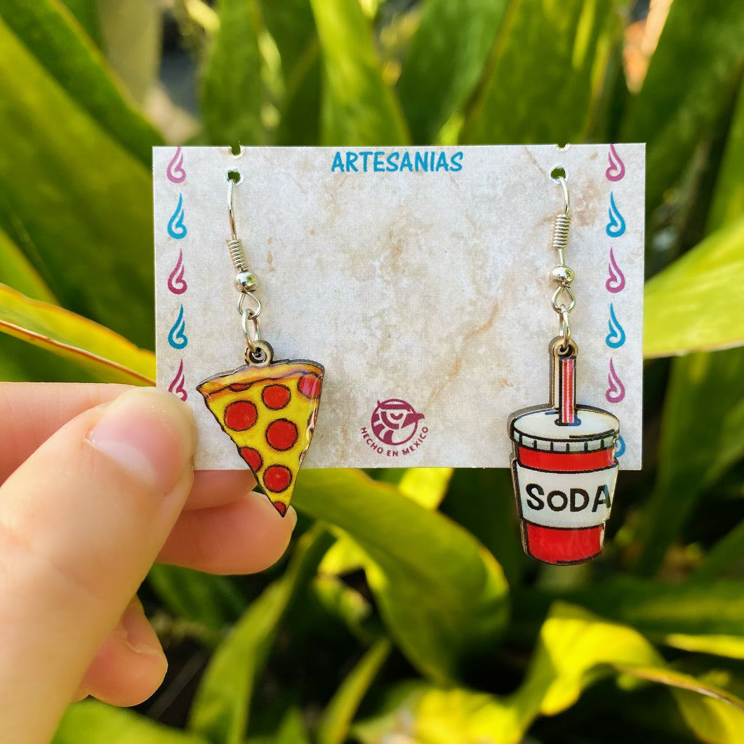 Pizza and Soda Earrings