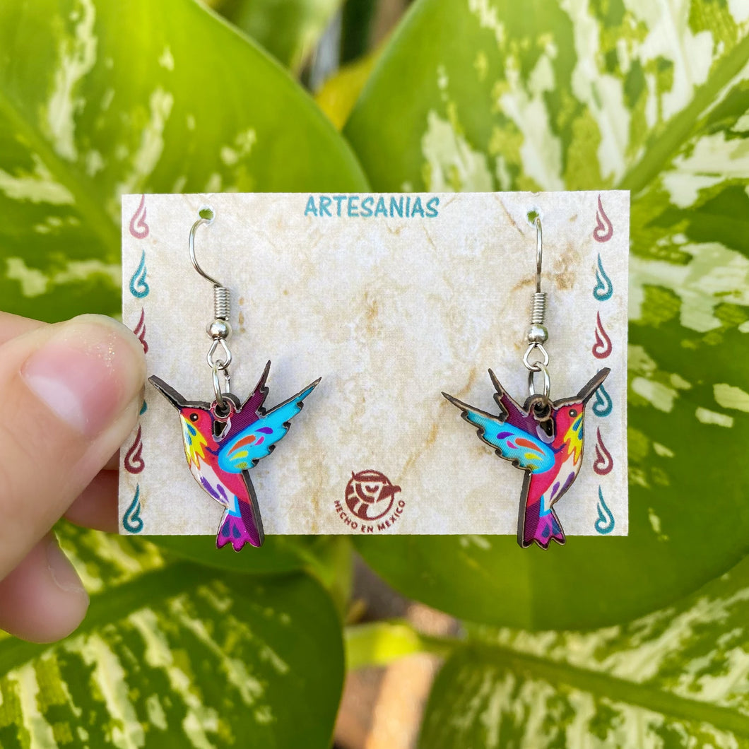 Colorful Hummingbird Earrings