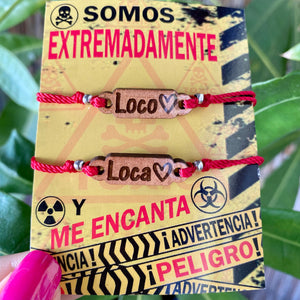 Loco y Loca Matching Bracelets
