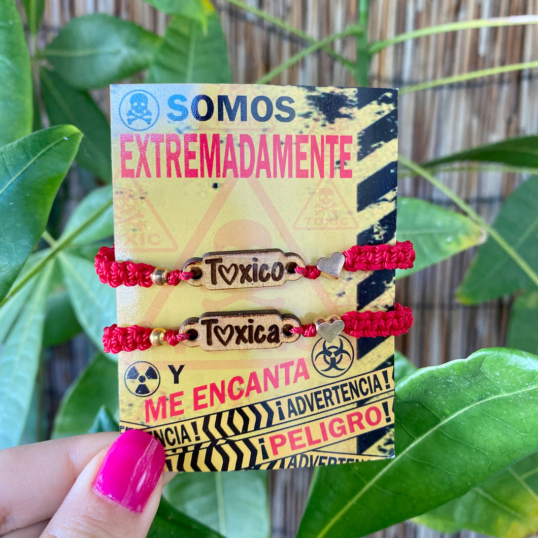 Toxica y Toxico Matching Bracelets