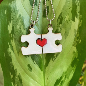 Puzzle Piece Necklace Set