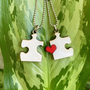 Puzzle Piece Necklace Set