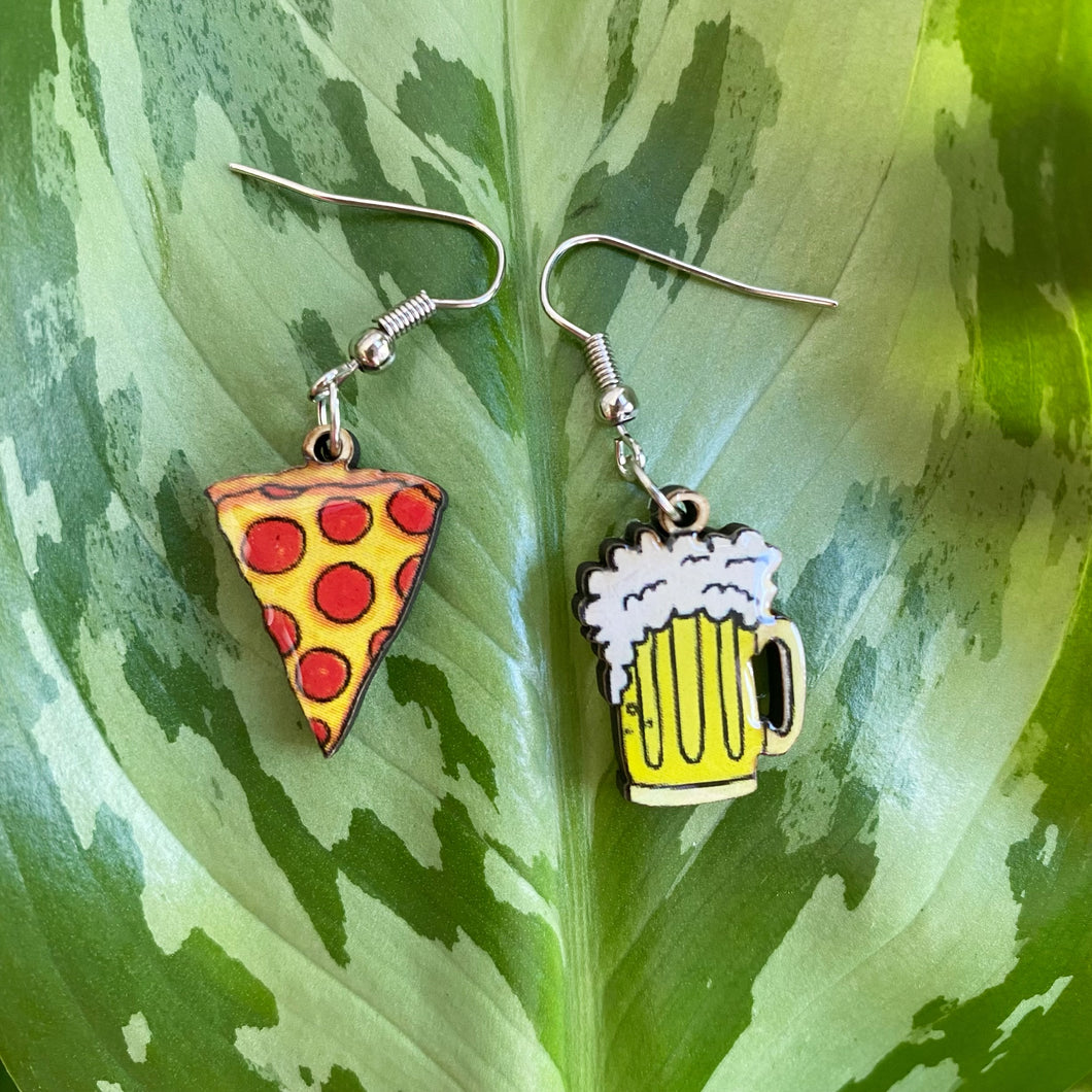 Pizza and Beer Earrings