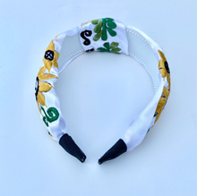 Load image into Gallery viewer, Silk Sunflower Embroidered Turban Headband