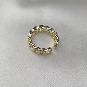 Cuban Link Rhinestone Ring