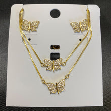 Load image into Gallery viewer, Espé Butterfly Rhinestone Jewelry Set