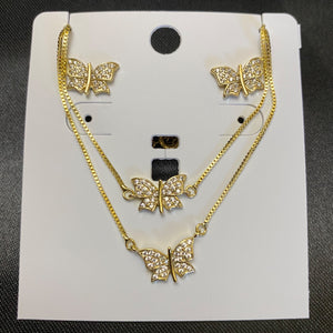 Espé Butterfly Rhinestone Jewelry Set