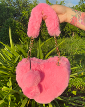 Load image into Gallery viewer, Full Of Love Faux Fur Heart Handbag