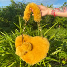 Load image into Gallery viewer, Full Of Love Faux Fur Heart Handbag