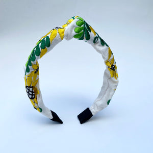 Sunflower Embroidered Turban Headband