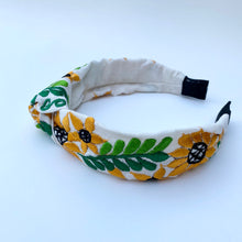 Load image into Gallery viewer, Sunflower Embroidered Turban Headband