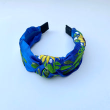 Load image into Gallery viewer, Silk Sunflower Embroidered Turban Headband