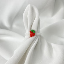 Load image into Gallery viewer, small strawberry beaded ring