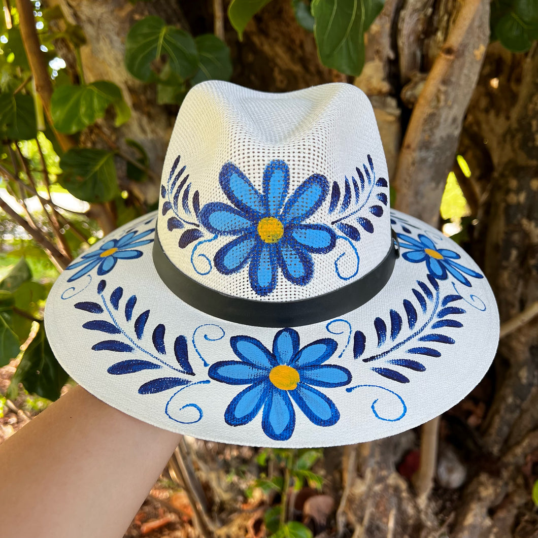 Esme Blue Flowers Sombrero