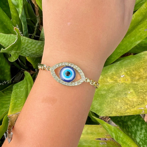 Watch Your Back Evil Eye Bracelet