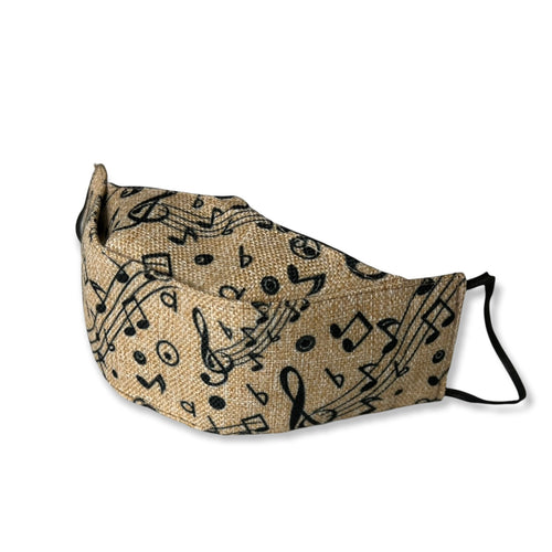 Music Notes Artisanal Face Mask