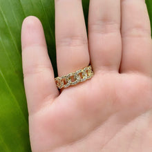 Load image into Gallery viewer, Zircon Cuban Chain Butterfly Ring