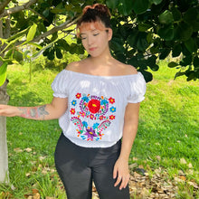 Load image into Gallery viewer, Veronica Off The Shoulder Embroidered Blouse