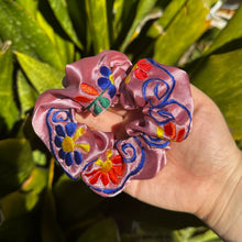 Load image into Gallery viewer, Itzel Silk Embroidered Scrunchie