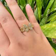 Load image into Gallery viewer, Zircon Cuban Chain Butterfly Ring