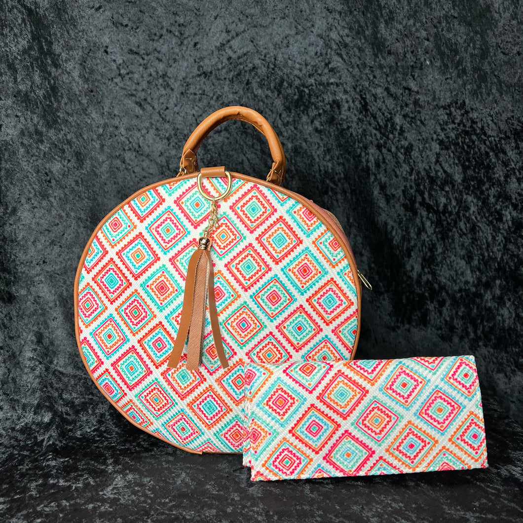 Lia Round Purse and Wallet Set