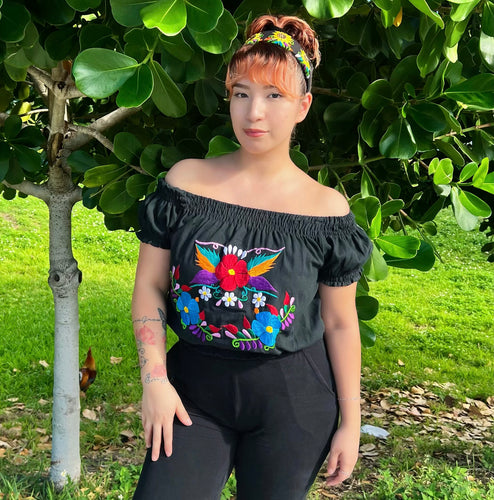 Veronica Off The Shoulder Floral Embroidered Blouse