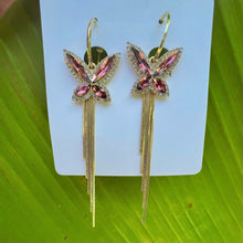 Load image into Gallery viewer, Butterfly Tassel Earrings