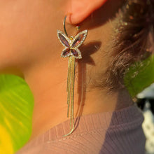 Load image into Gallery viewer, Butterfly Tassel Earrings