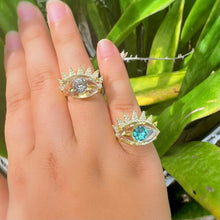 Load image into Gallery viewer, Evil Eye Adjustable Ring