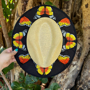 Butterfly Dreams Embroidered Sombrero (Beige)