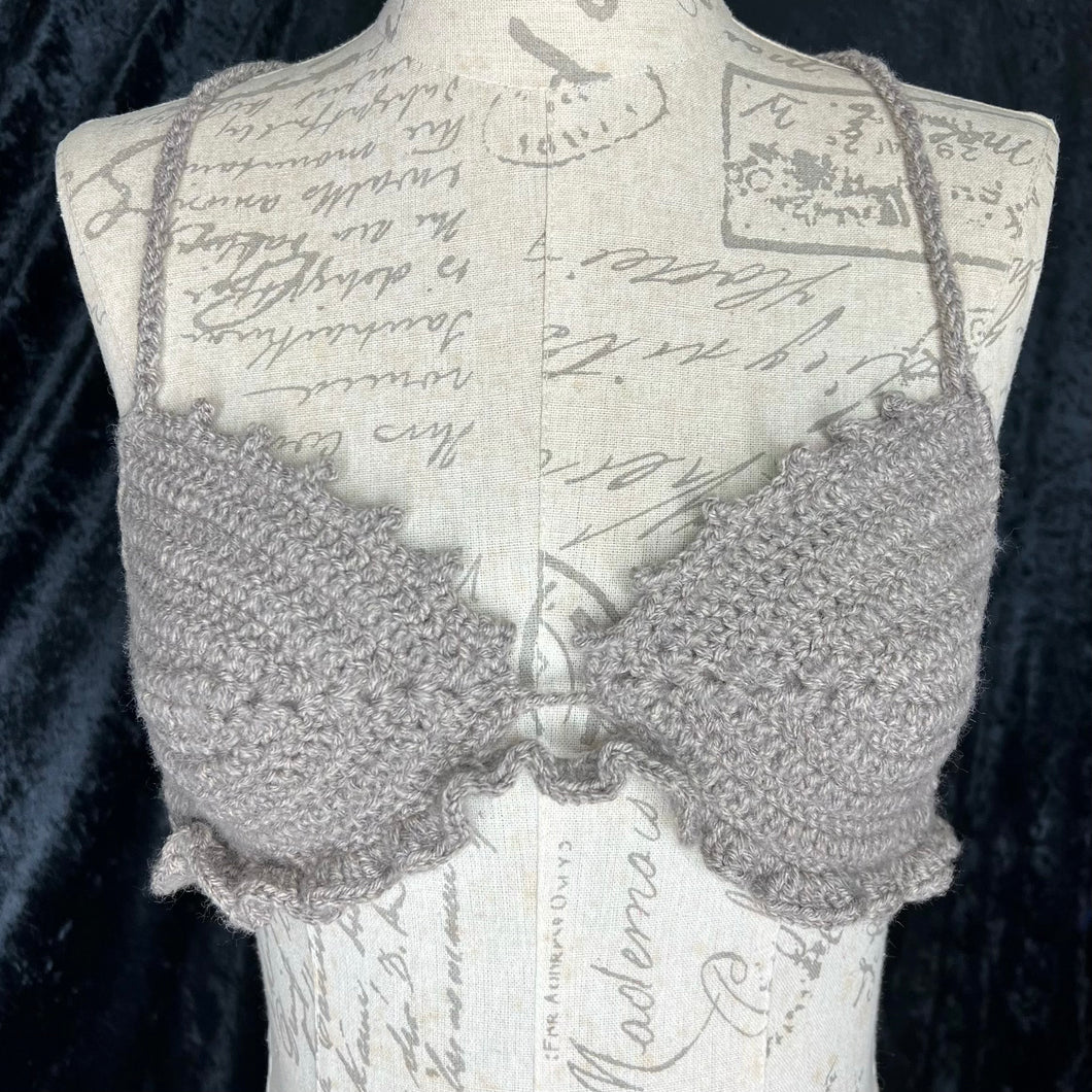Crochet Ruffle Bralette - Handmade