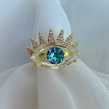 Load image into Gallery viewer, Evil Eye Adjustable Ring