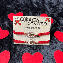 Load image into Gallery viewer, Half Colored Heart Matching Bracelets
