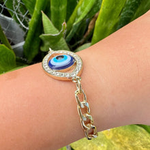 Load image into Gallery viewer, Watch Your Back Evil Eye Bracelet