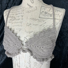 Load image into Gallery viewer, Crochet Ruffle Bralette - Handmade