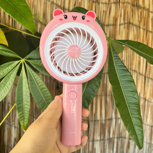 pink mouse handheld mini fan