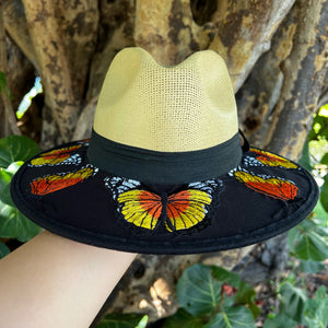 Butterfly Dreams Embroidered Sombrero (Beige)