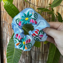 Load image into Gallery viewer, Itzel Silk Embroidered Scrunchie